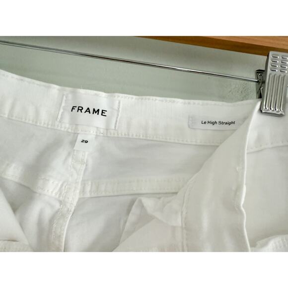 FRAME | Le High straight-leg jeans in White | Sz 29 - Picture 5 of 8